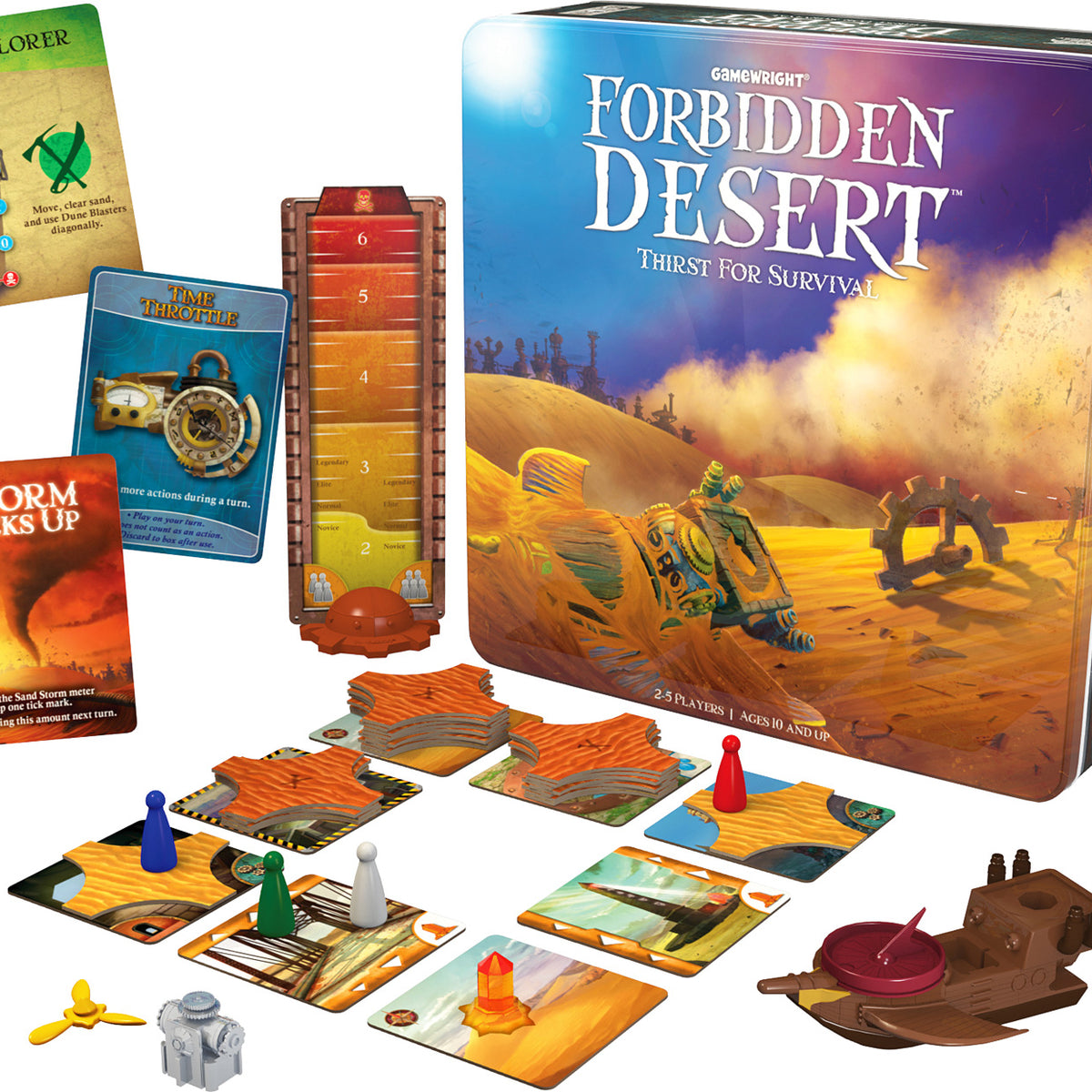 Forbidden Desert tin Continuum Games