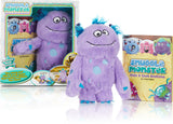 purple Snuggle Monster with book