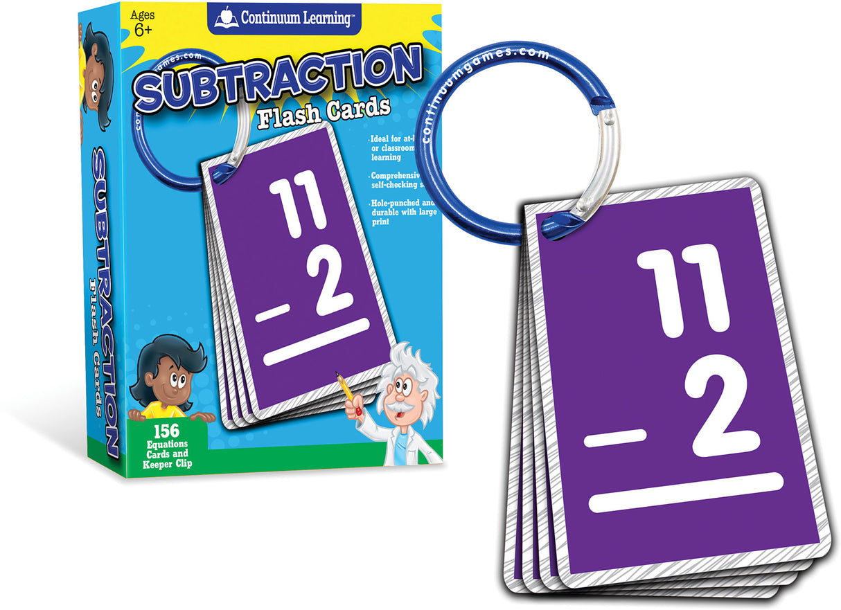 Subtraction Flash Cards - Continuum Learning