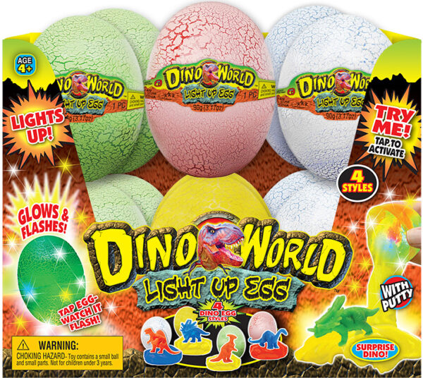 Dino World Light Up DINO EGG PDQ 12