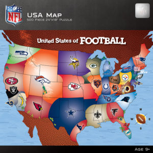 NFL USA Map Jigsaw Puzzle