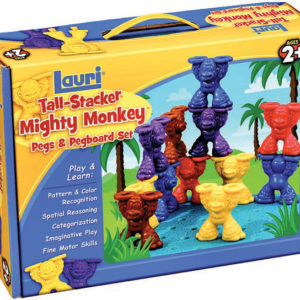 Tall Stacker Mighty Monkey Pegs and Pegboard Set